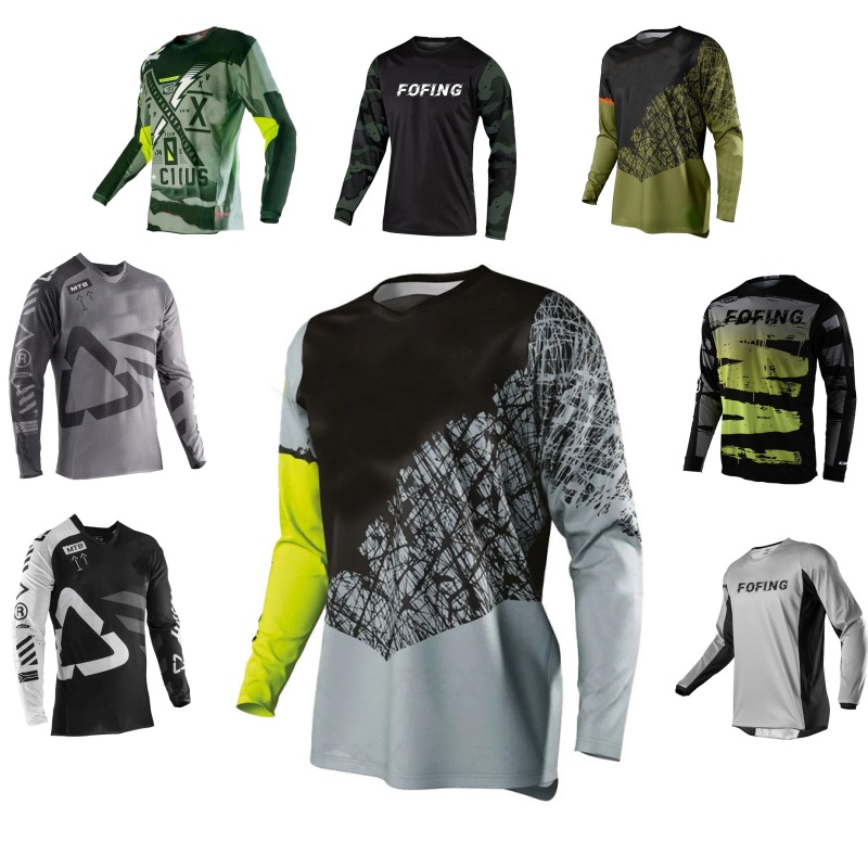 Mountain Biking Games - MTB Downhill Printed Motocross Jersey Long