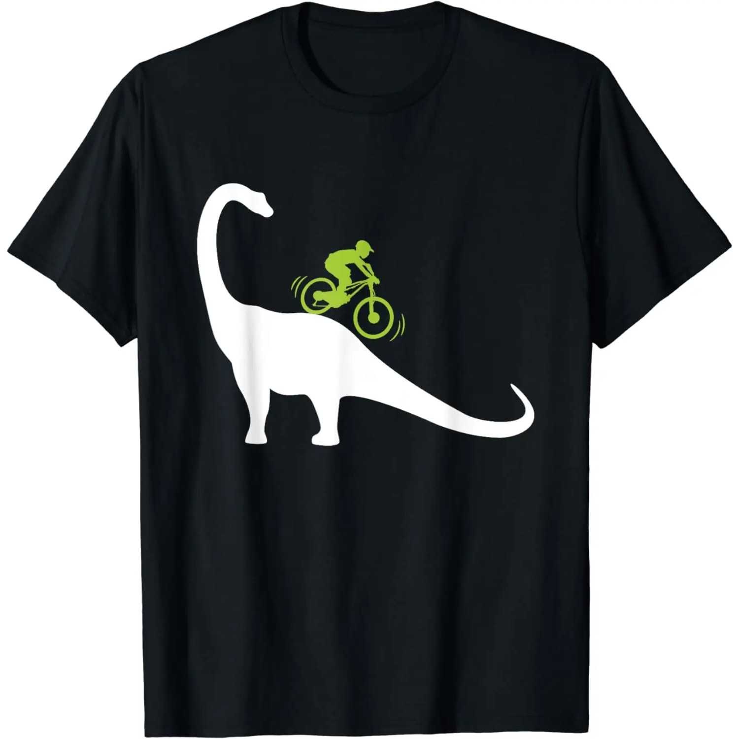 Mountain Biking Gifts - Mountain Biking Dinosaur Graphic Tee Funny