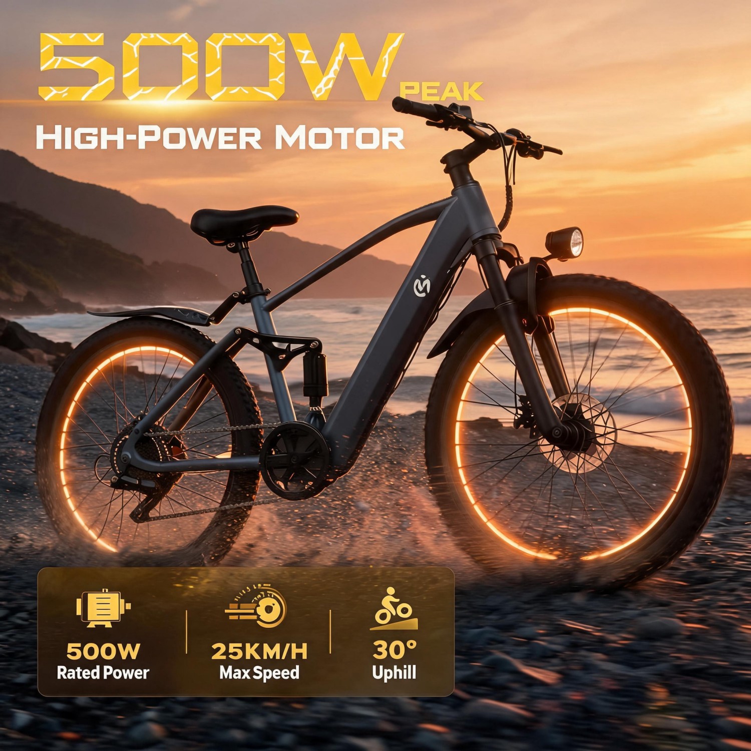 Electric Mountain Bike, 500W M - Mountain Biking Gifts recension och pris